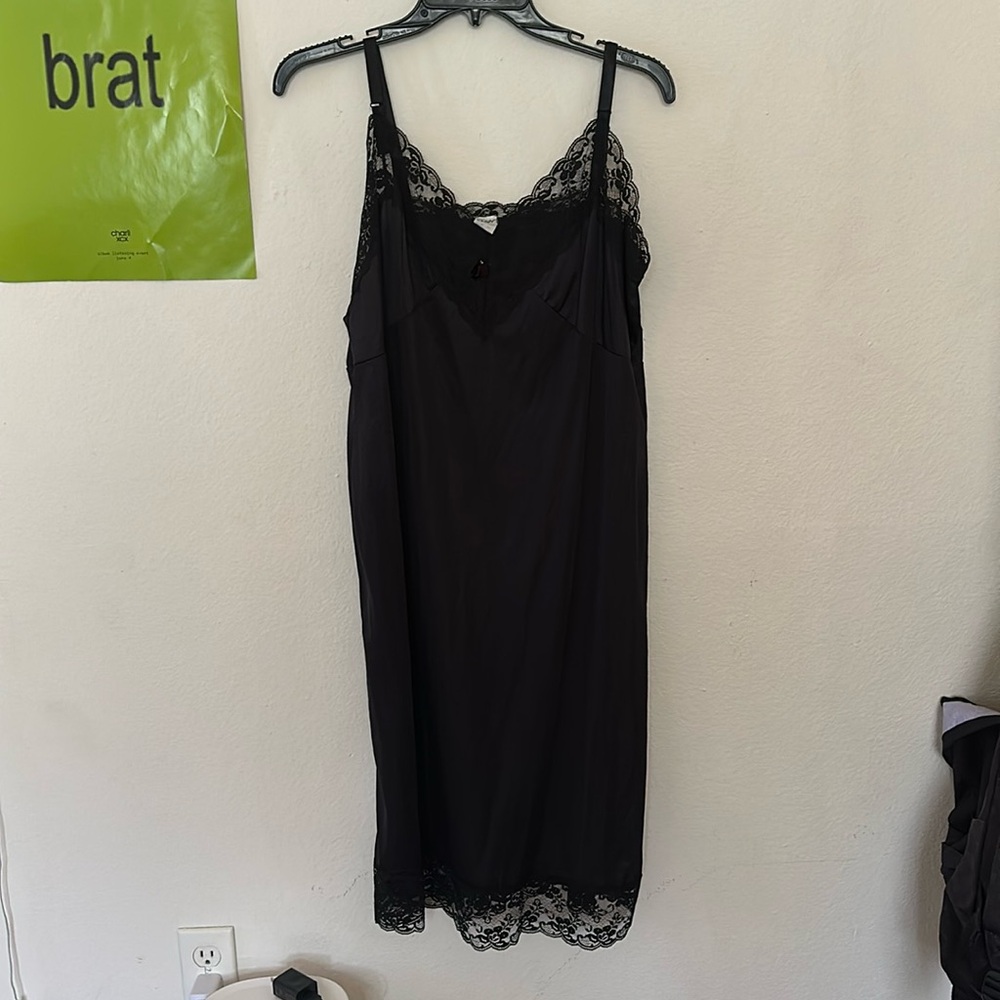 Vintage slip dress in black
